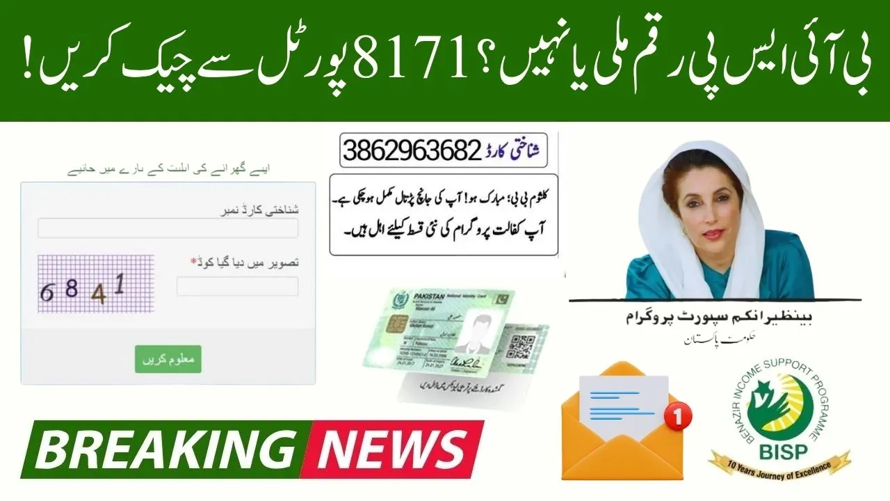 BISP 8171 Web Portal 13500 Payment Status & CNIC Verification 2025 [Easy Guide]