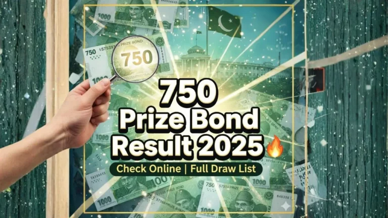 Upcoming 750 Prize Bond Draw 2025